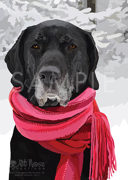 Labrador online print scarf