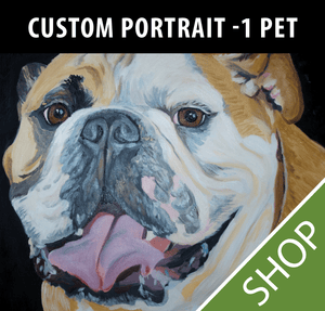 Custom Painted Portrait <br><strong>1 Pet</strong>