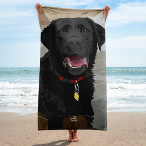 Abby the Black Lab in Water - Towel