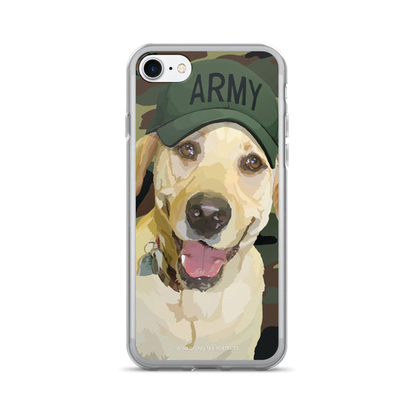 Yellow Lab - Lady Liberty in Army Hat - iPhone 7/7 Plus Case