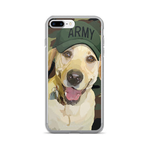 Yellow Lab - Lady Liberty in Army Hat - iPhone 7/7 Plus Case