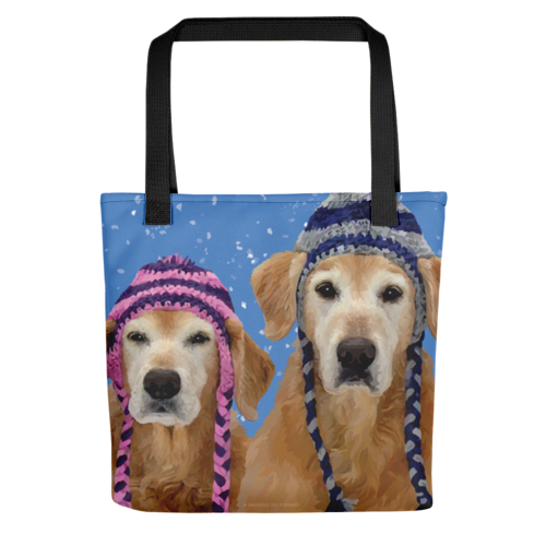 Winter Goldens in the Snow Tote Bag